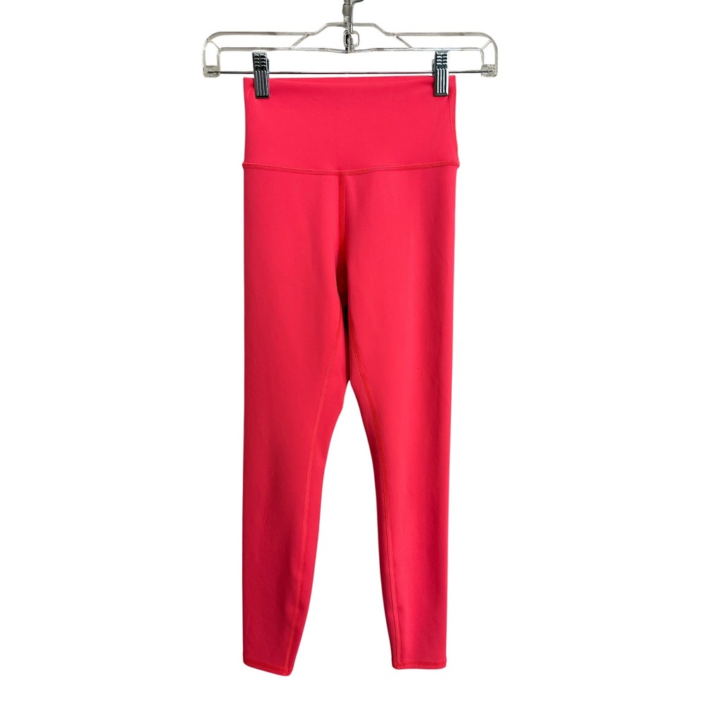 Alo Yoga 7/8 High-Waist Airlift Leggings Neon Coral Pink XXS